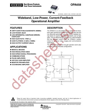 OPA658U datasheet  